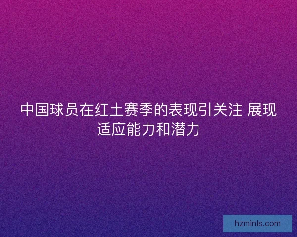 中国球员在红土赛季的表现引关注 展现适应能力和潜力